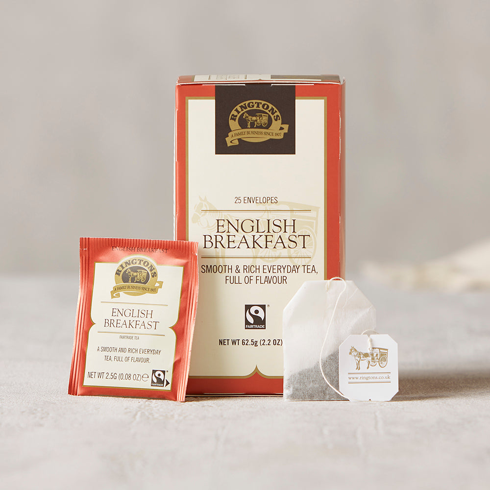 Fairtrade English Breakfast Tag & Envelope Tea Bags