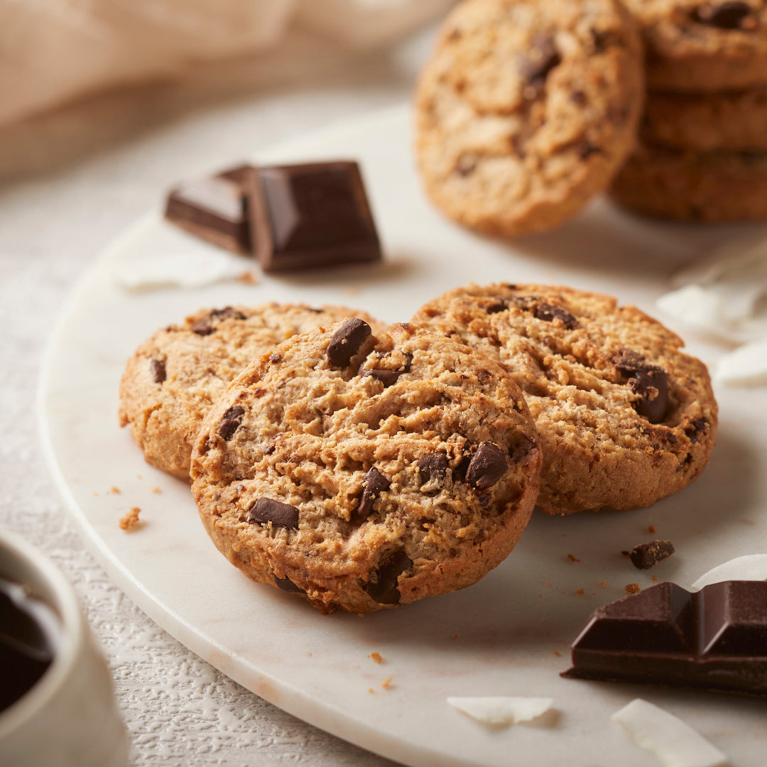 Dark Chocolate and Coconut Cookies