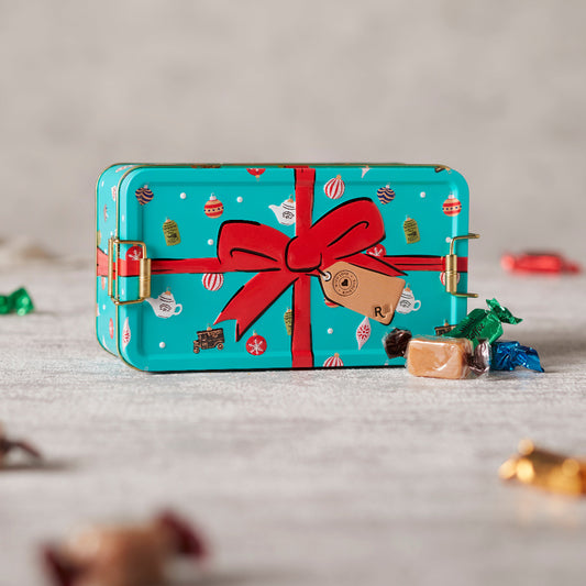 Festive Toffee & Fudge Clip Tin
